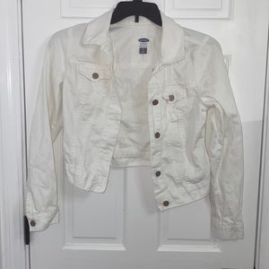 Old Navy White Jean Jacket (Size: SP)